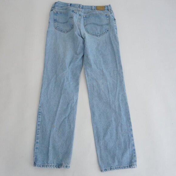 Vintage Lee Light Wash Straight Leg Blue Denim Jeans 34X32 - Picture 2 of 16